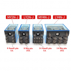 5pcs LY2N-J 10A 8Pin Relay 2NO 2NC PTF08A-E Coil Voltage:DC12V/24V AC110V/220V new and original