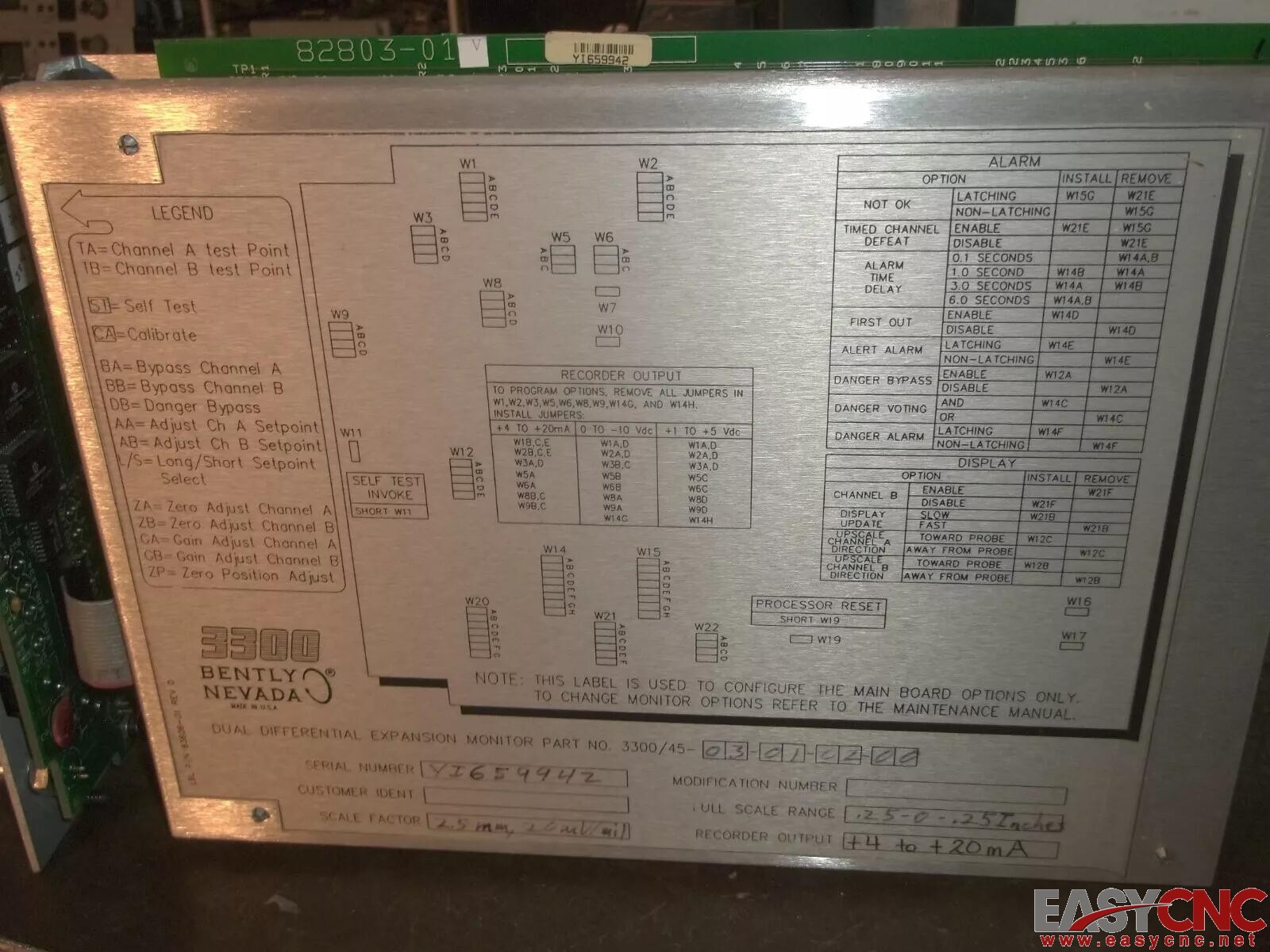 3300/45-03-01-02-00 Bently Nevada Dual Differential Expansion Monitor Used