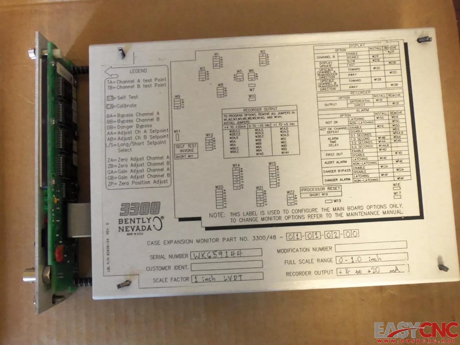3300/48-01-01-02-00 Bently Nevada Case Expansion Monitor Used