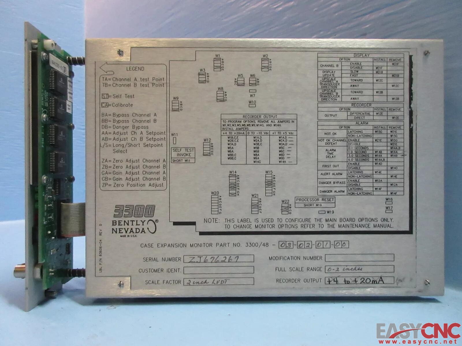 3300/48-03-02-01-00 Bently Nevada Case Expansion Monitor Used