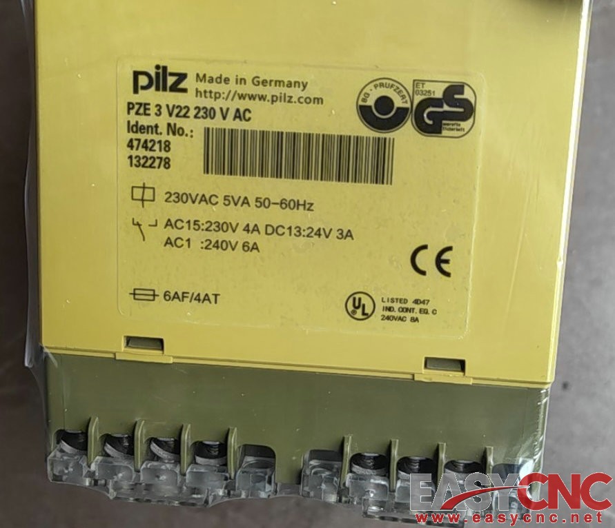 474218 PZE 3 PNOZ Pilz Safety Relay New And Original