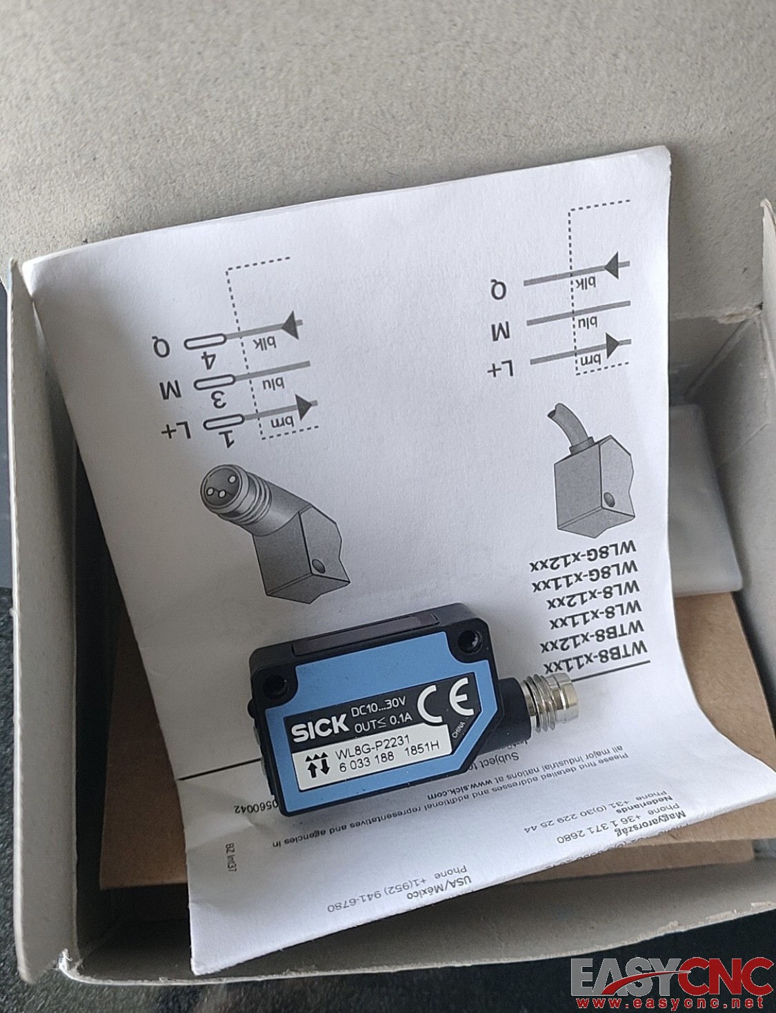 6033188 WL8G-P2231 SICK photoelectric switch sensor New