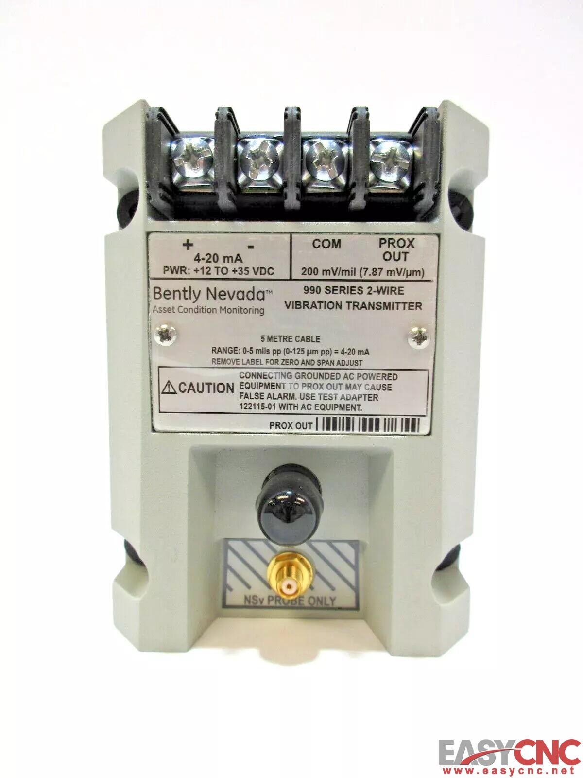 990-05-50-01-05 Bently Nevada 990 Series 2 Wire Vibration Transmitter Used