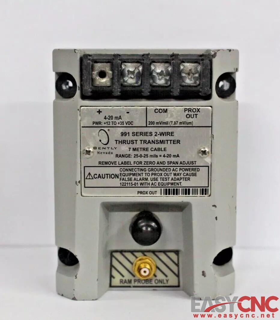 991-25-70-01-01 Bently Nevada 991 Series 2 Wire Thrust Transmitter Used