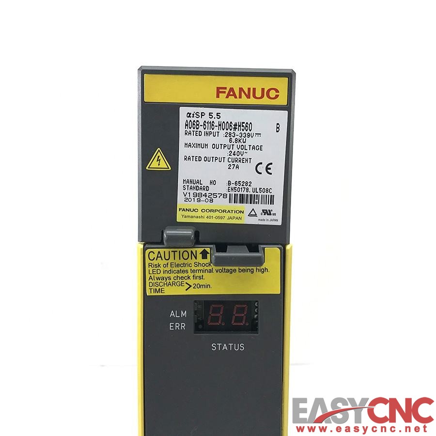 A06B-6116-H006 Fanuc AiSP 5.5 spindle motor driver amplifier Used