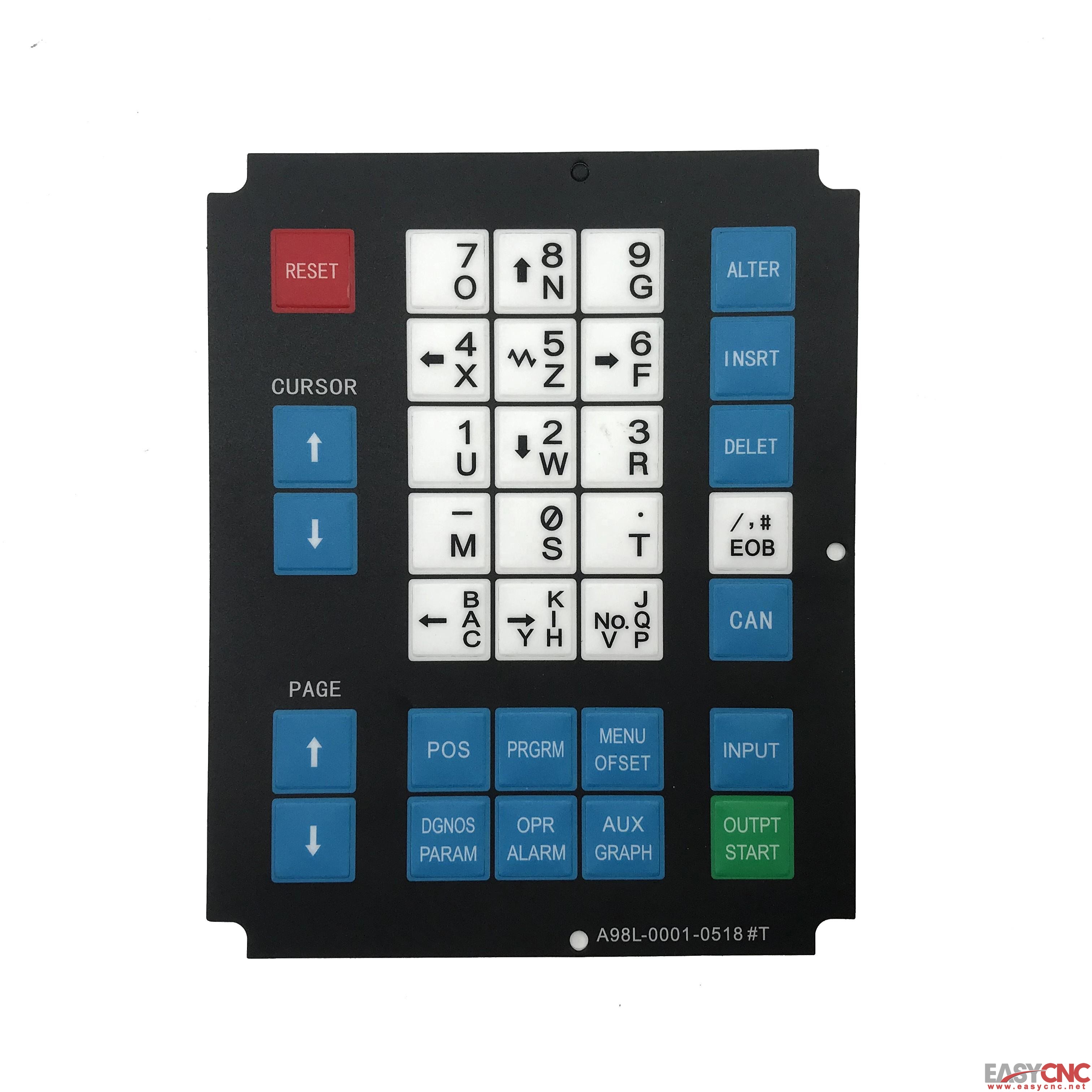 A98L-0001-0518 Fanuc membrane keyboard Used