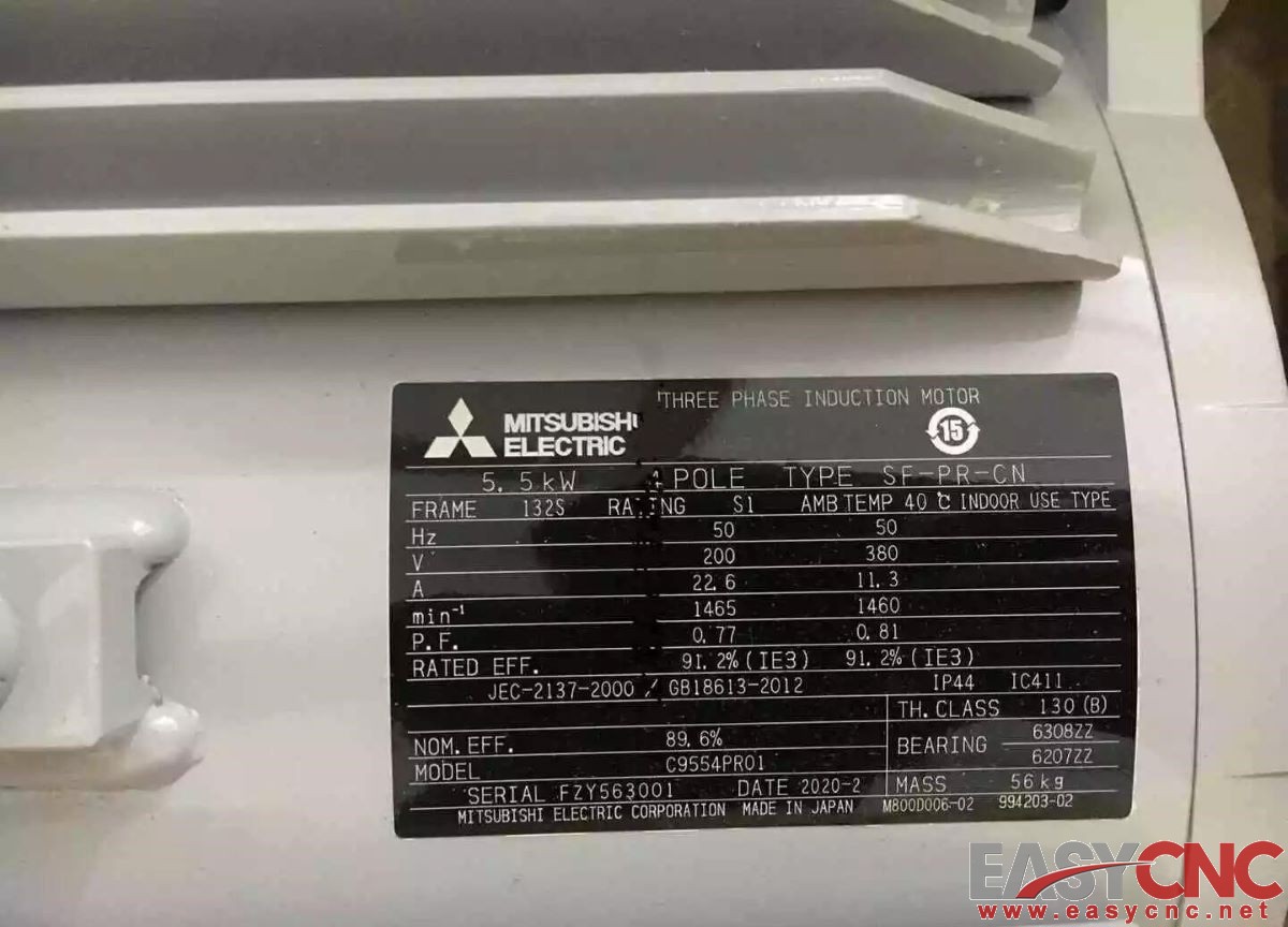 SF-PR-CN Mitsubishi THREE PHASE INDUCTION MOTOR New