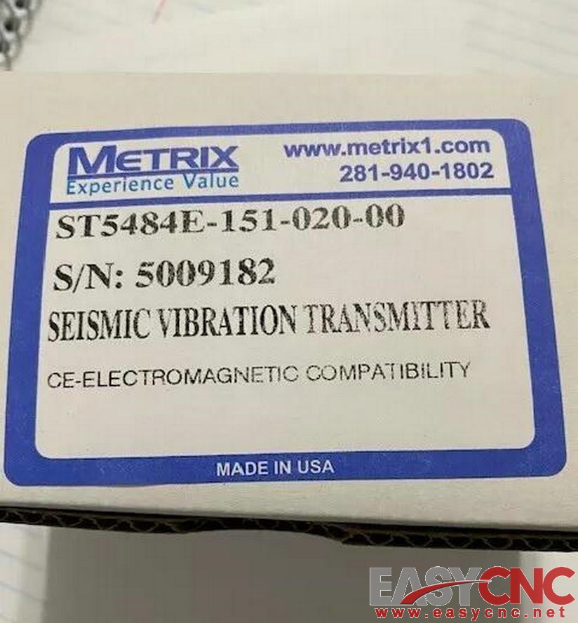 ST5484E-151-020-00 Metrix Seismic Vibration Transmitter New