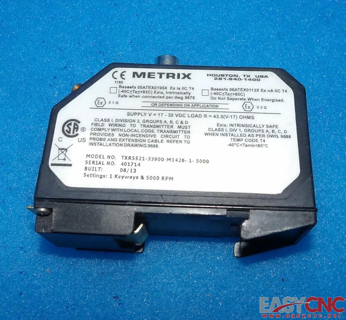 TXR5521-33900-M1426-1-5000 Metrix Dynamic Output Transmitter Used