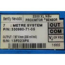 330980-71-05 Bently Nevada 3300XL NSv Proximity Sensor Used