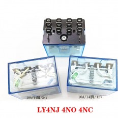 5pcs LY4N-J 10A 14Pin Relay 4NO 4NC PTF14A-E Coil Voltage:DC12V/24V AC110V/220V new and original
